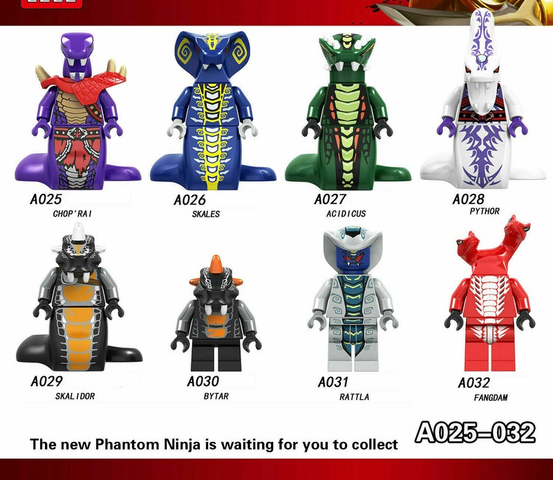 Ninjago Fits Lego Pythor Mini Figures Serpentine Lloyd