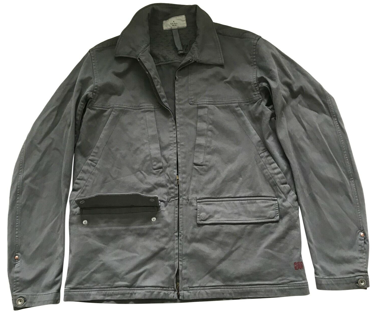 Pre-owned Paul Smith Grey Bomber Jacket |rivet Button| Red Ear | Limited Edition & Vintage