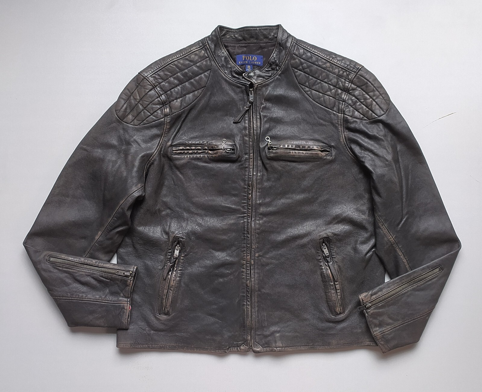 Polo Ralph Lauren Distressed Leather Men's jacket Worlwide