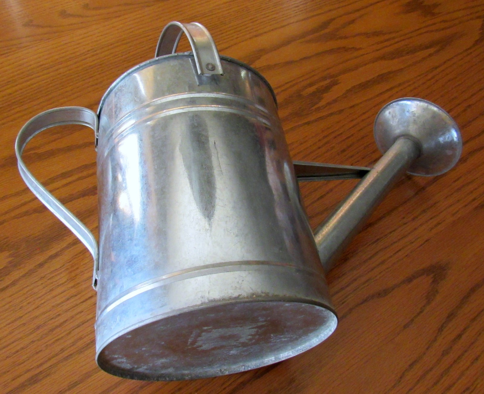 Vintage Metal Watering Can  Long Neck