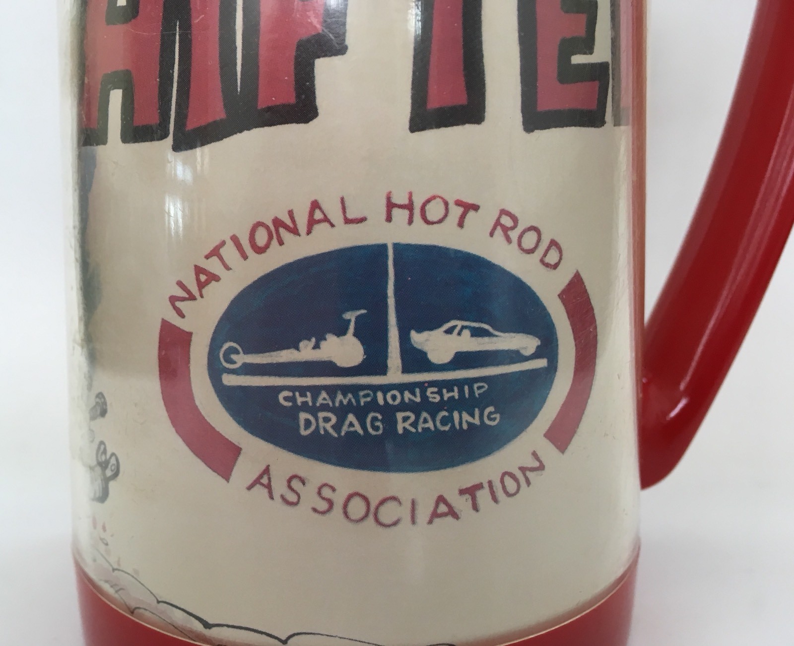Vtg NHRA Worlds Greatest Speed Shifter Plastic Mug National Hot Rod Assoc Cup