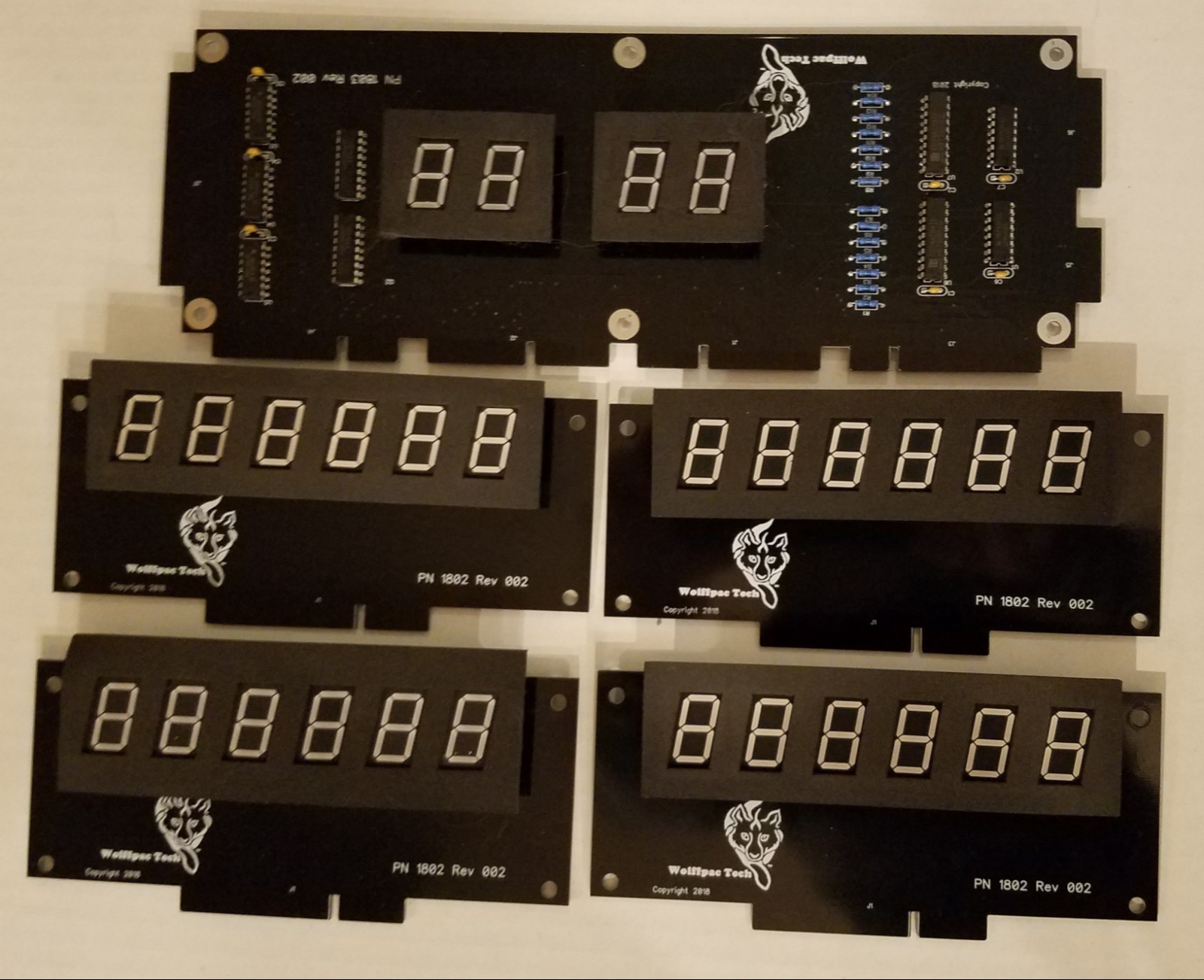 Williams System 3-6 DIY Display kit - Wolffpac - Blue digits