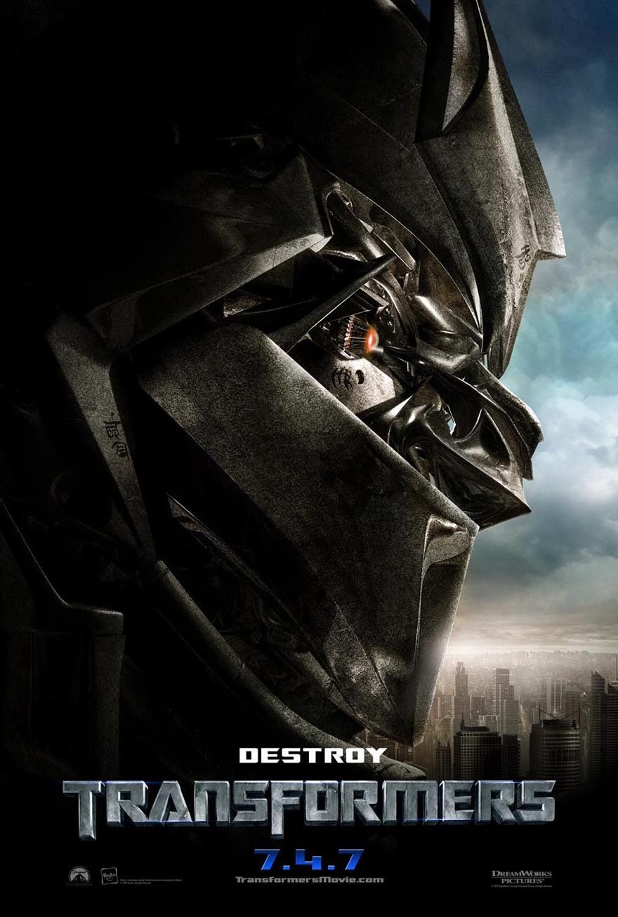 TRANSFORMERS DESTROY 7-4-7 MOVIE POSTER 2 Sided ORIGINAL 27x40