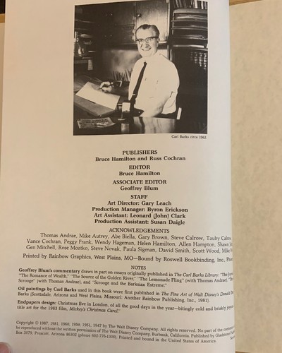 Walt Disney’s UNCLE SCROOGE IN COLOR Carl Barks HC DJ 1987 Gladstone Pub