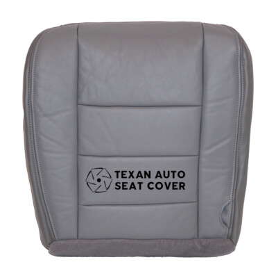 2003 Ford F250, F350 Lariat XLT Crew Cab Driver Bottom Leather Seat Cover Gray