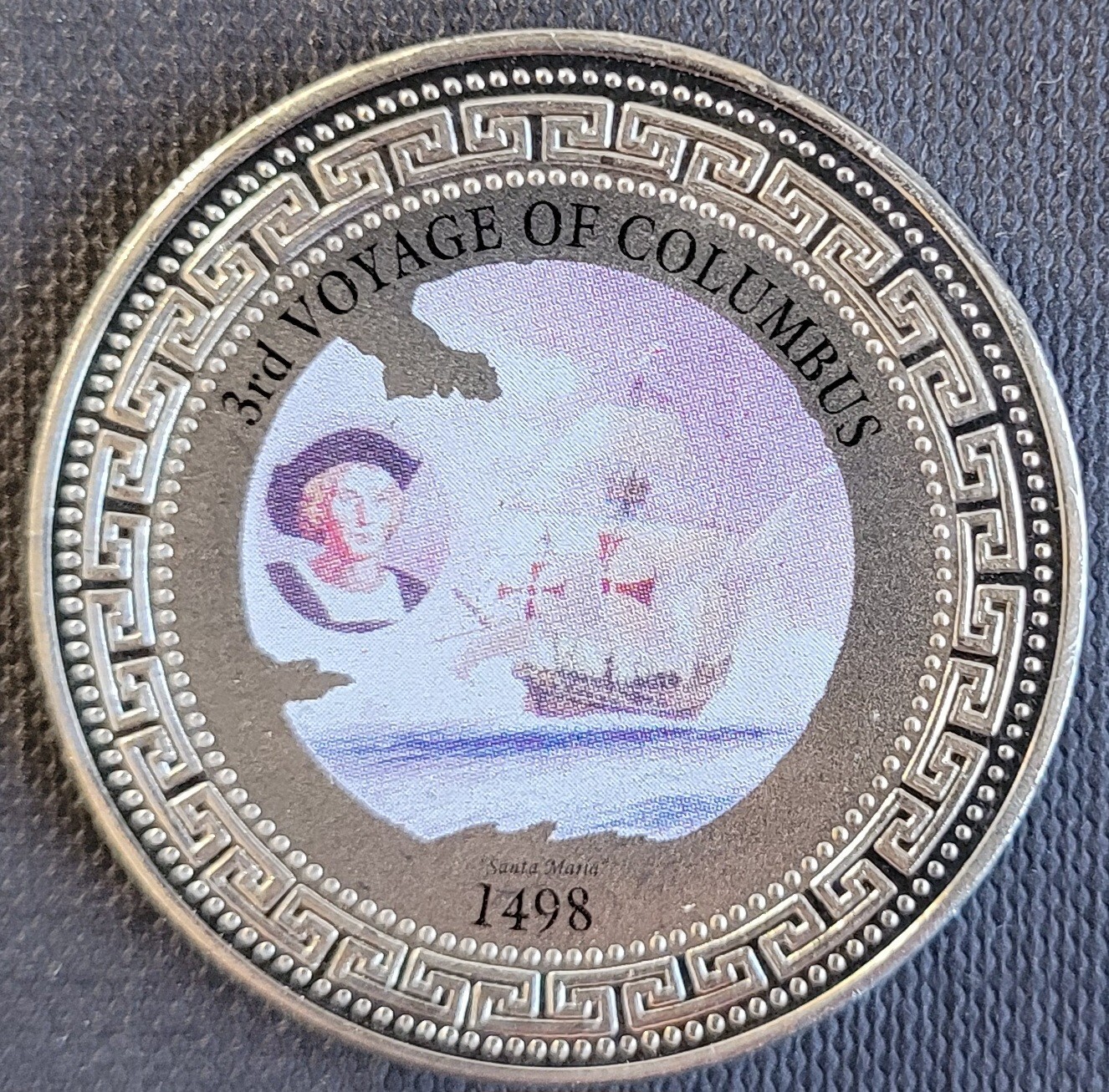UK Trade Dollar 1998. 3rd Voyage of Columbus. Santa Maria