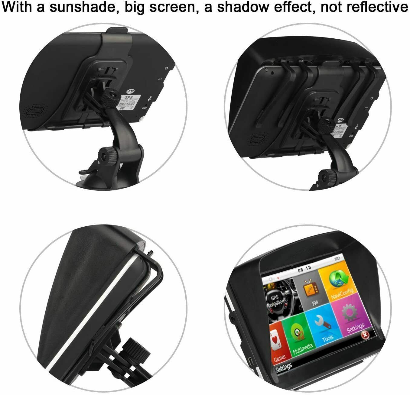 7 Inch Car Gps Navigation Touch Screen 8G+256M With Maps Spoken Direction 710