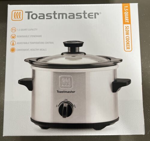 Toastmaster 1.5 Quart Slow Cooker with Tempered Glass Lid - 