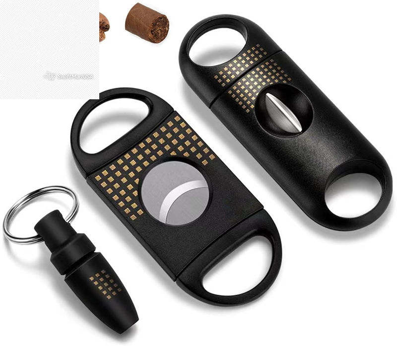 Cigar Cutter Set, with Cigar Straight Cutter, Cigar V Cutter, Cigar Punch, Mul
