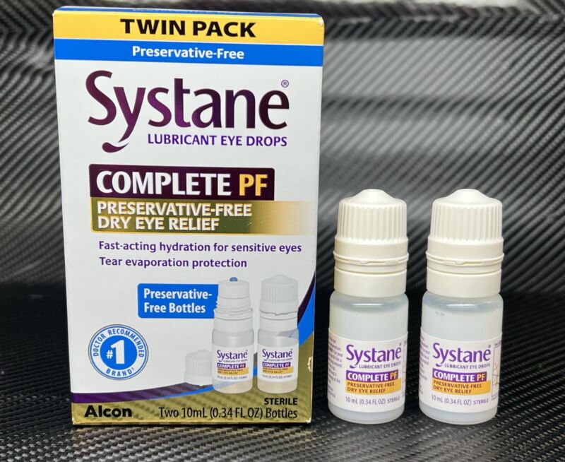 SYSTANE COMPLETE PF Preservative Free Lubricant Dry Eye Relief Twin 10 mL Bottle