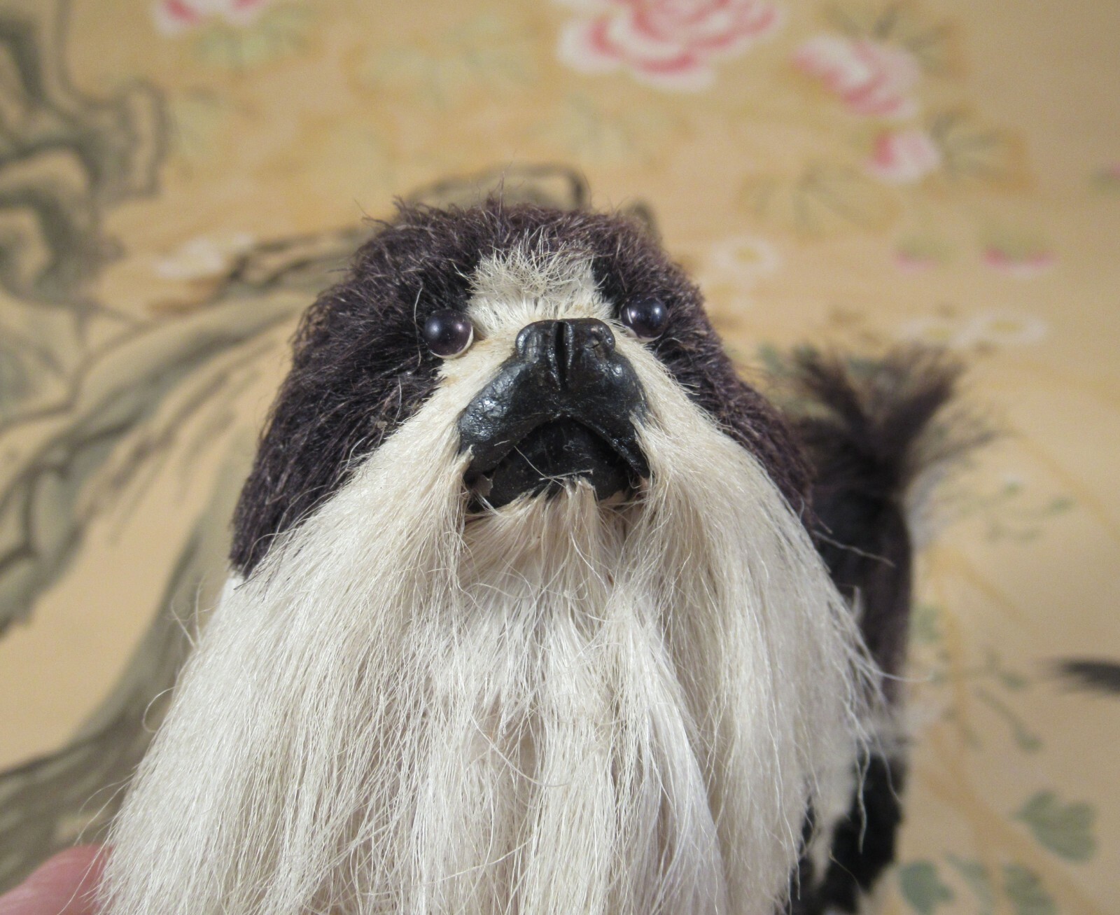 Antique Japanese Chin Dog Pekingese Toy Accessory for Japanese Gofun Dolls 4.5