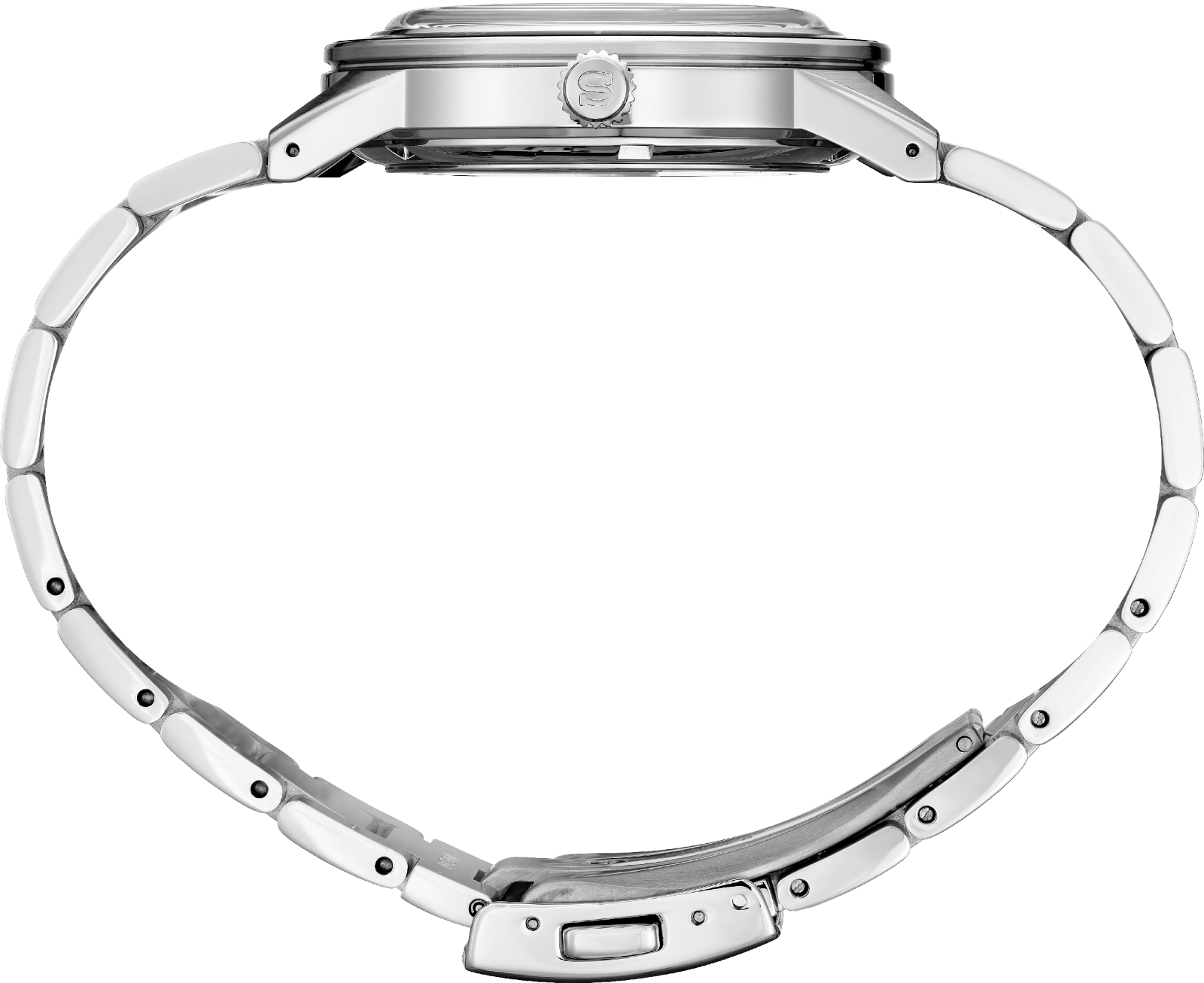 Pre-owned Seiko Men's Presage Automatic Silver Tone Bracelet Watch Ssa423