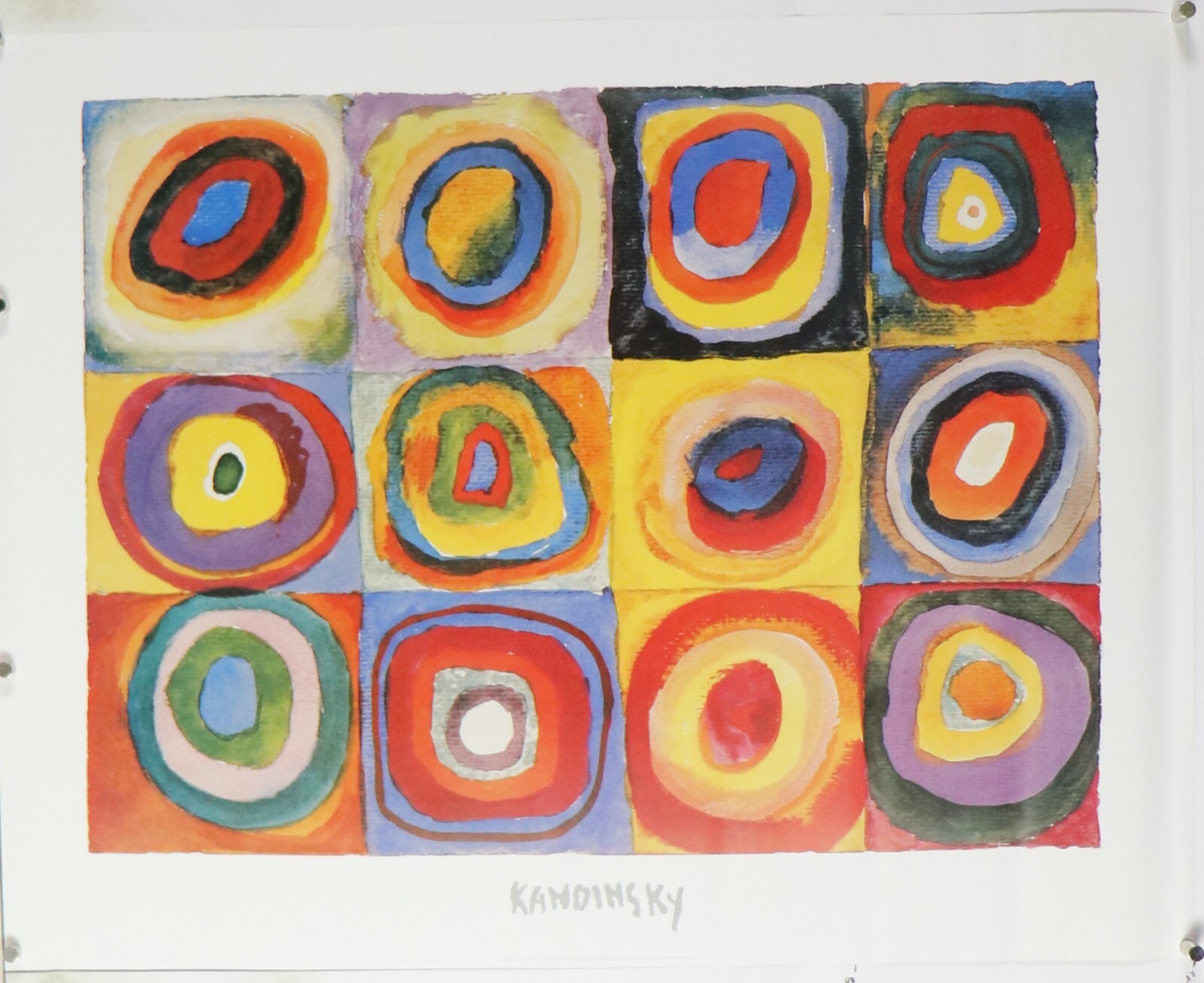 Farbstudie Quadrate/カンディンスキー/ポスター Farbstudie Quadrate by Wassily Kandinsky Fine Art Poster 34