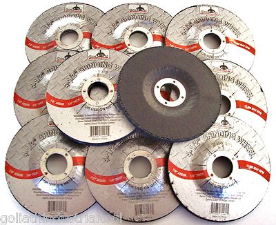 10 GOLIATH INDUSTRIAL 4-1/2" GRINDING WHEELS GW41278 HEAVY DUTY ANGLE GRINDER 