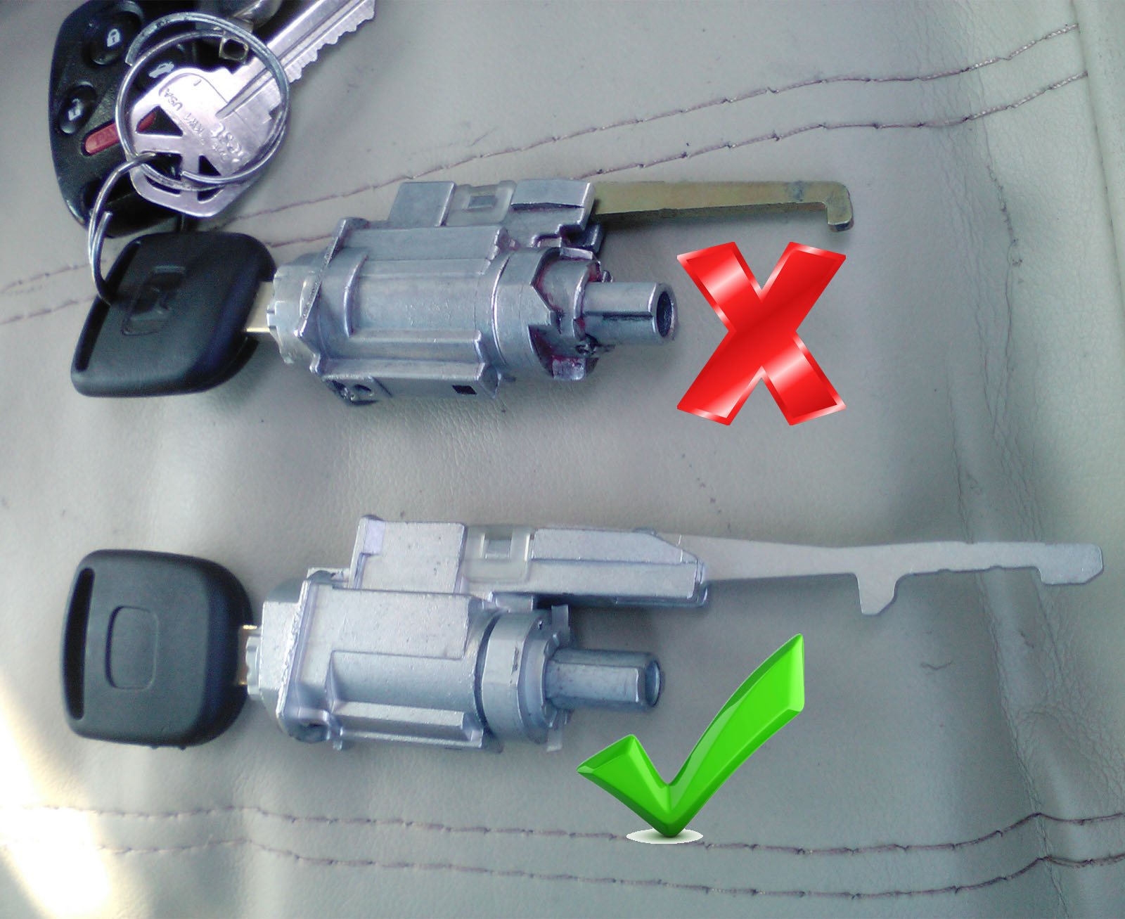 New Complete Lock Cylinder Set For Honda Accord 08-12 Ignition Door Trunk locks