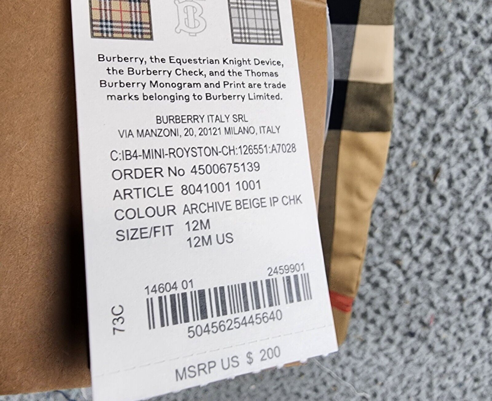 Burberry Royston Checked Stretch Shorts Baby Boys 12M Beige Multi Button Front - Picture 5 of 12