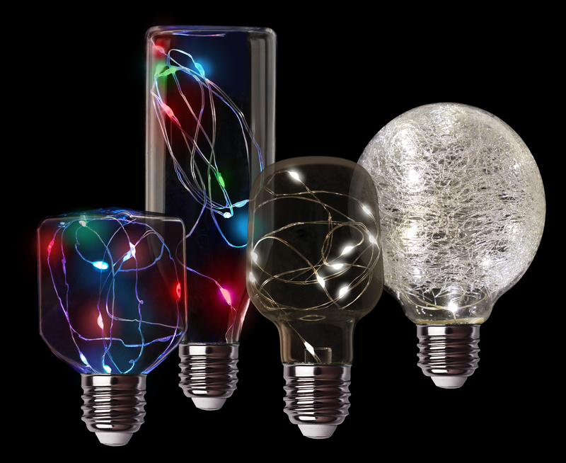Feit Electric LED 1.5W Decorative Fairy RGB Magical Glow Bottle Shaped Clear Lig