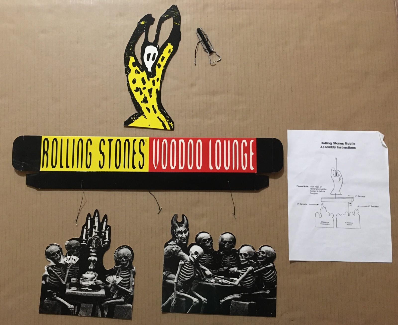 ROLLING STONES Rare 1994 PROMO MOBILE DISPLAY w/ ALL PIECES ROLLING STONES Rare 1994 PROMO MOBILE DISPLAY w/ ALL PIECES