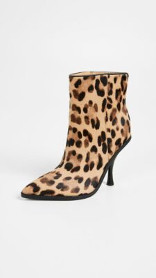 Pre-owned Sigerson Morrison - Hongy Pointed Toe Leopard Boots Free Shipping