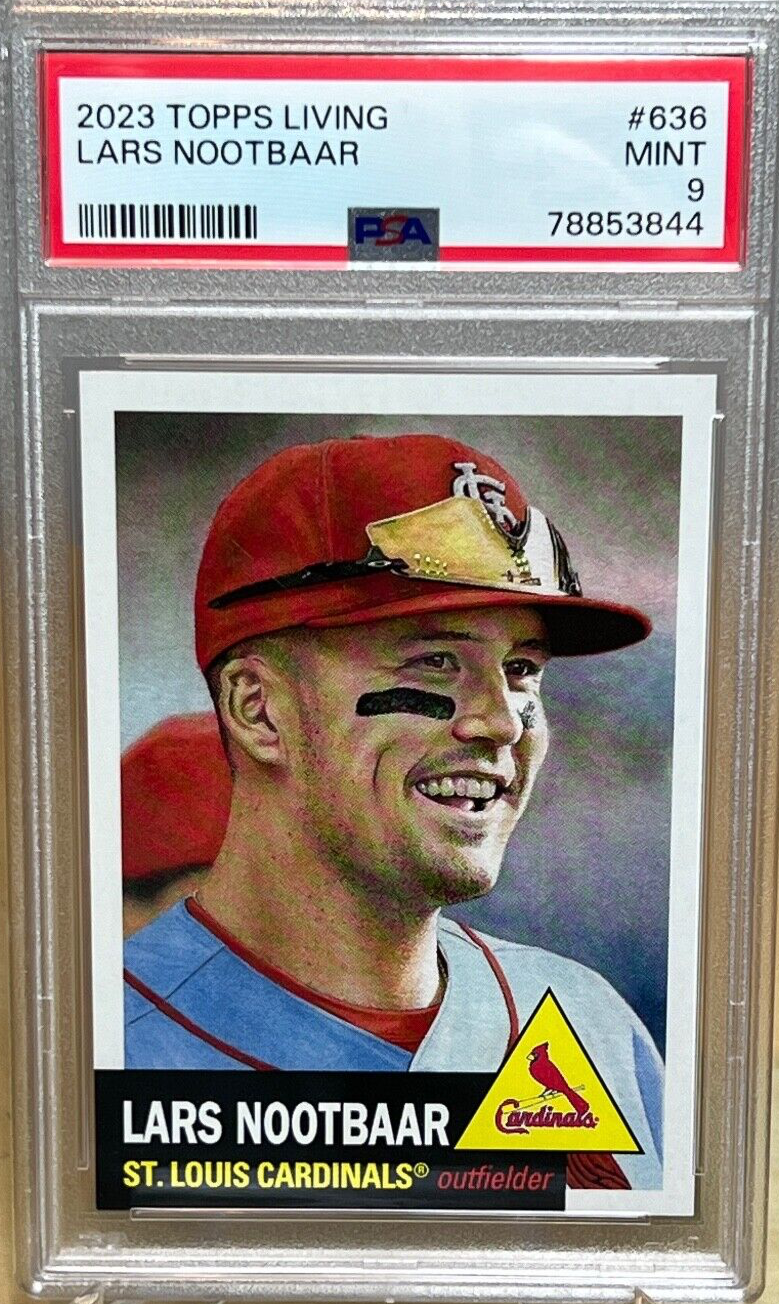 ヌートバー Topps Living Set Lars Nootbaar 16 LARS NOOTBAAR * PSA 9 * 2023 TOPPS LIVING SET CARDINALS CARD