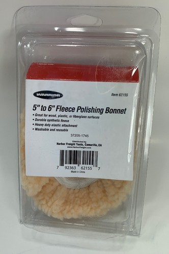 Warrior 5 In. To 6 In. Fleece Polishing Bonnet NIP