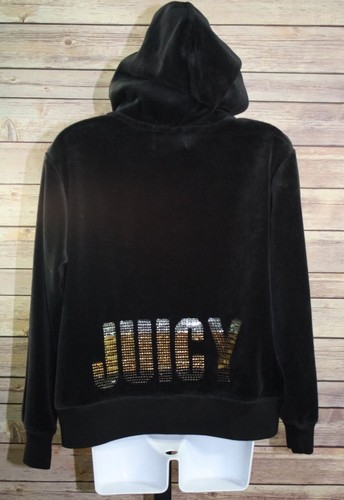 Juicy Couture ベルベットパーカー 黒 JUICY COUTURE - ジューシークチュールのベロアジップスルー