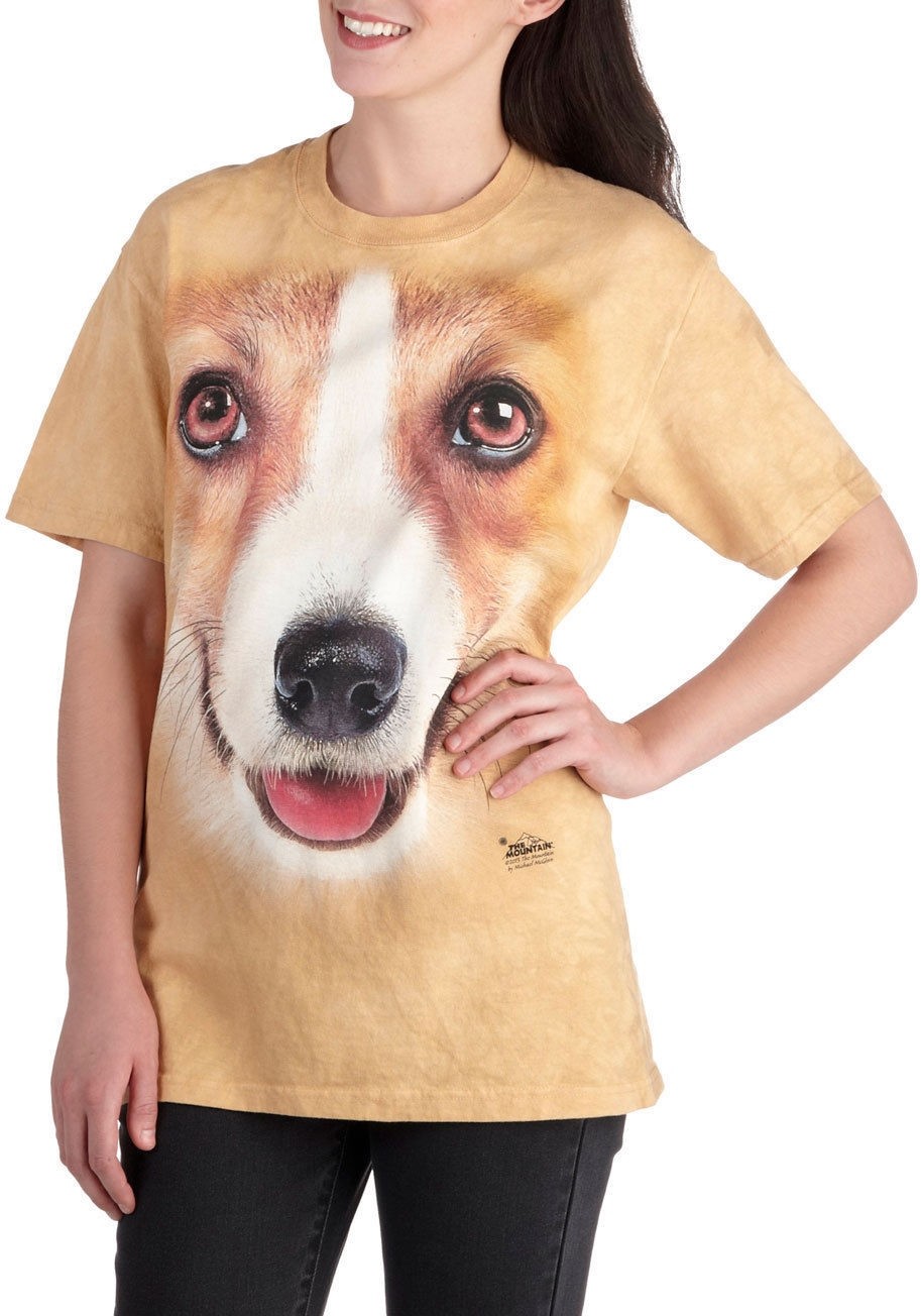 The Mountain Big Face Corgi Dog Puppy Animal Lover T-Shirt S