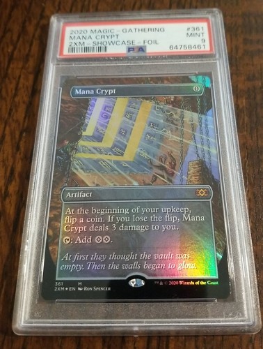 Mana Crypt Double Masters PSA 9 Graded MINT Borderless Foil Mana Crypt Double Masters PSA 9 Graded MINT Borderless Foil