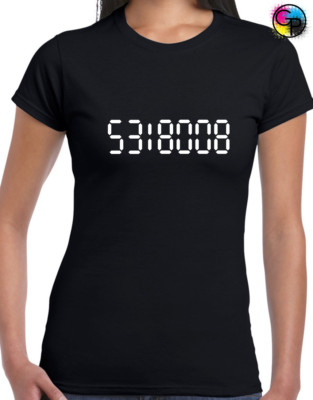 BOOBIES CALCULATOR LADIES T TEE SHIRT FUNNY RETRO DESIGN RUDE JOKE HUMOUR GIFT 