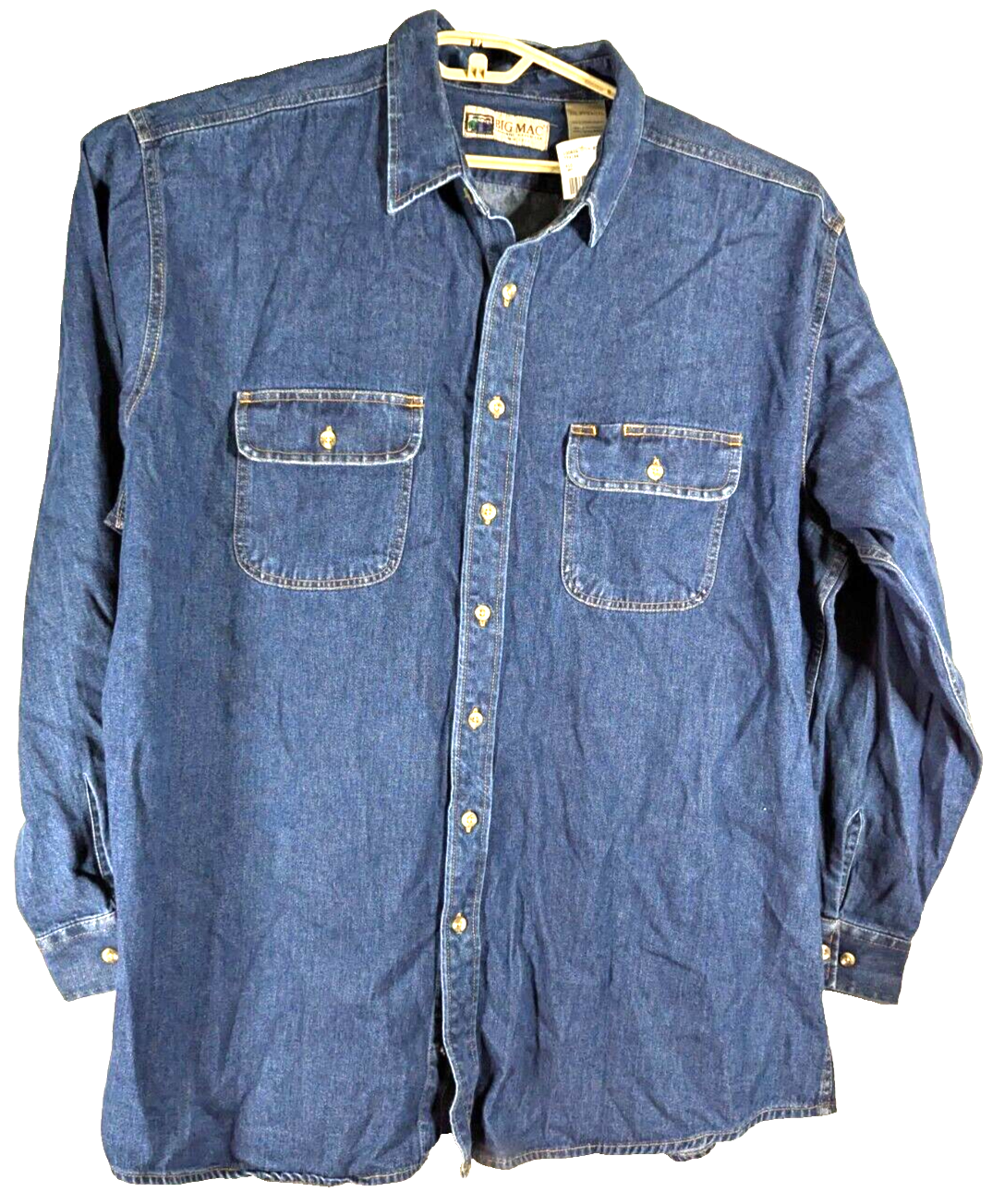 Big Mac Big Mac authentic workwear men's blue denim shirt 2XLXT