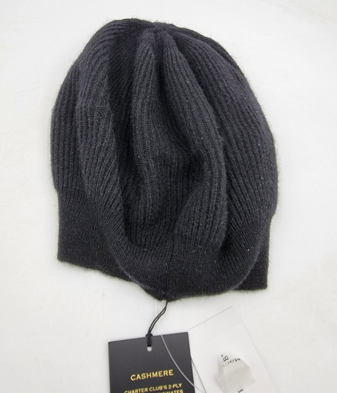 Charter Club Cashmere Knit Beret Women's One Size Classic Black - Picture 9 of 13