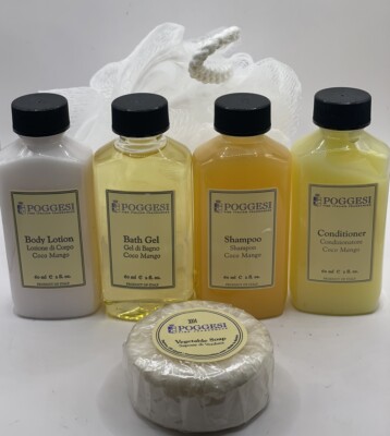 Poggesi Gift Set Lot Of 5 Pieces + Loofah