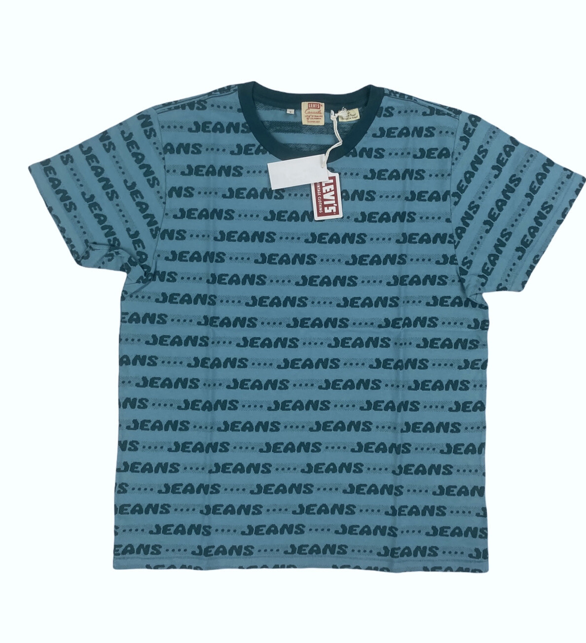

NEW Levis Vintage Clothing LVC 1970-х Джинсовая футболка с рисунком Футболка Синяя мужская футболка NWT, Синий