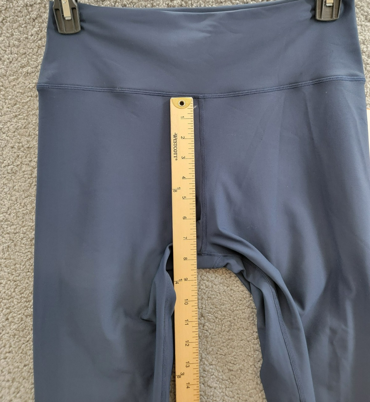 AQUA Athletic Scalloped Hem Leggings Women's XL Myth Elastic Waist Pull On - Picture 8 of 21