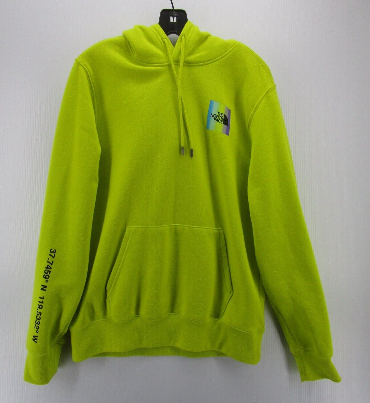 The North Face Sweatshirt Men Medium Green Hoodie Neon