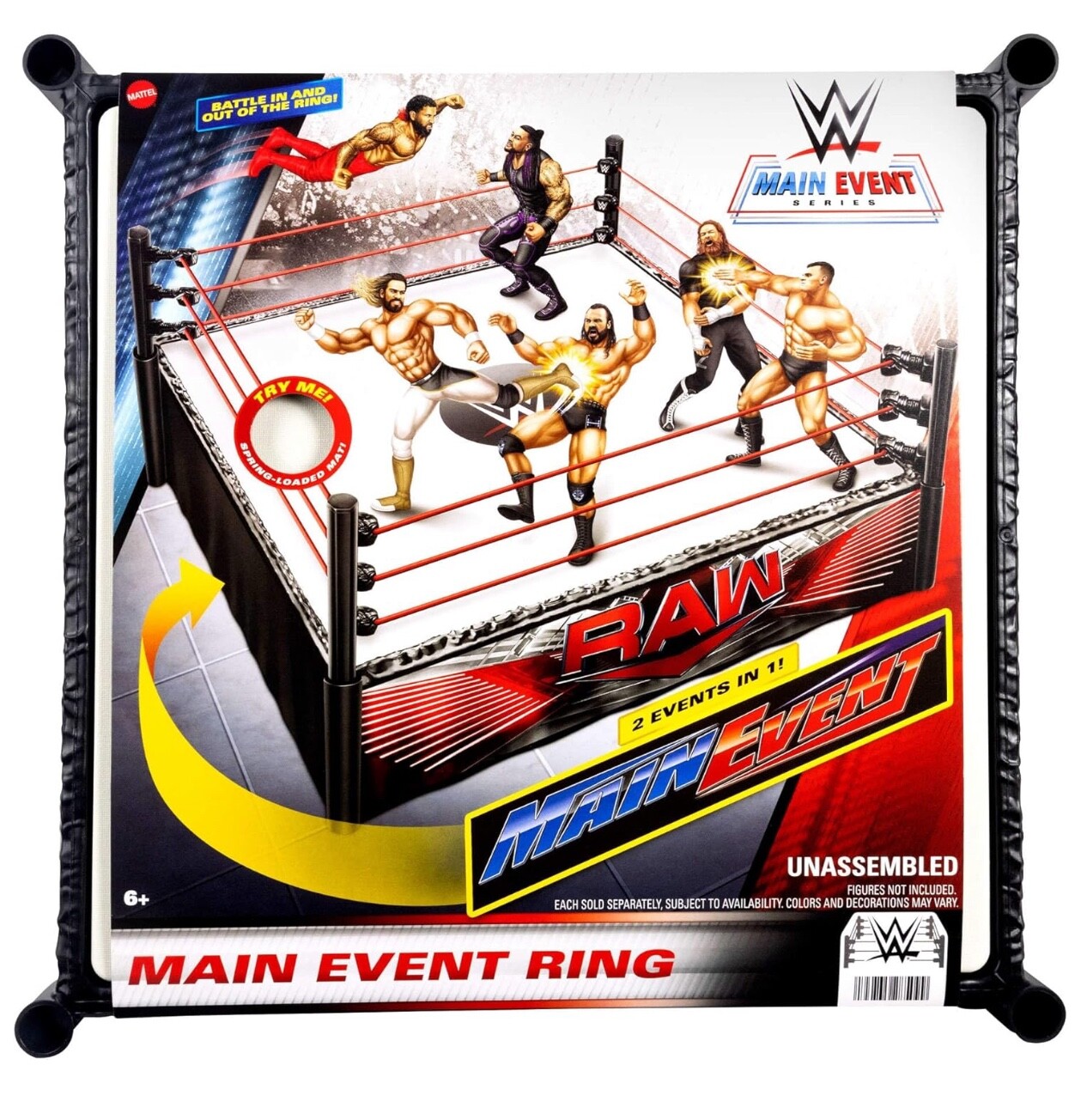 NEW WWE RAW MAIN EVENT SUPERSTAR RING FOR WRESTLING FIGURES