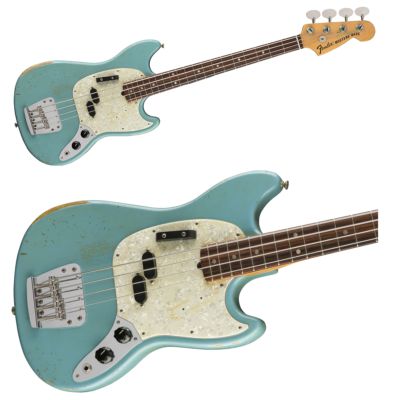Fender JMJ Road Worn Mustang Bass Daphne Blue Justin Meldal 