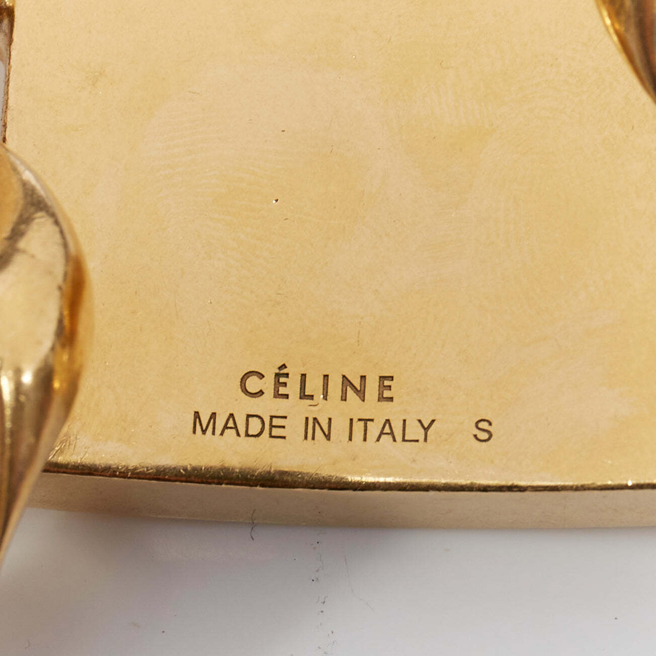 rare OLD CELINE Phoebe Philo gold ID chunky chain cuff rare OLD CELINE Phoebe Philo gold ID chunky chain cuff