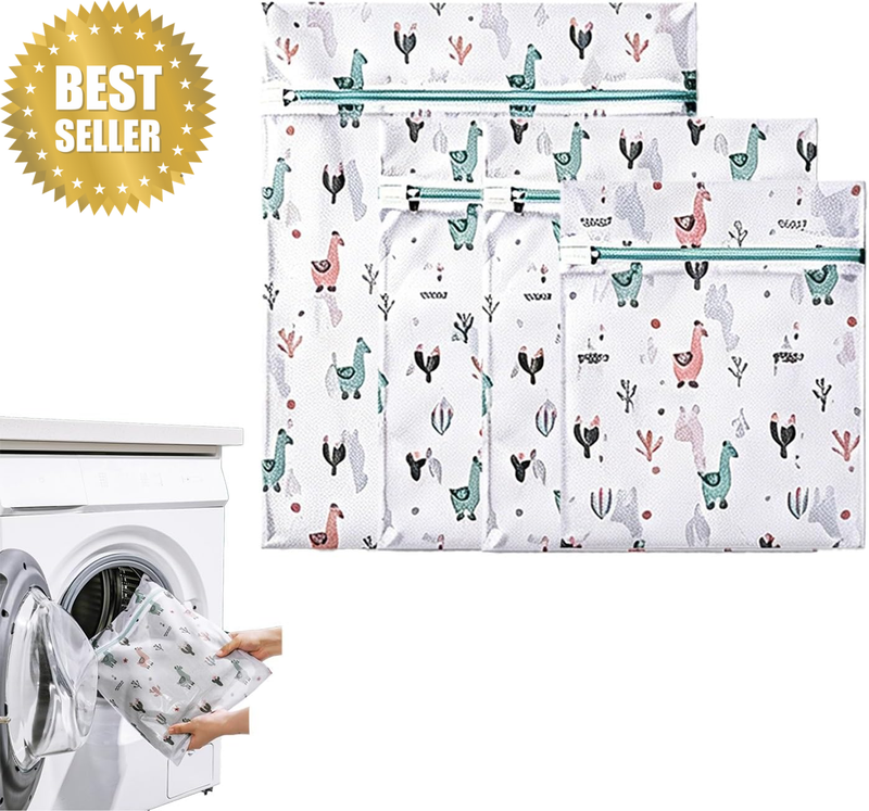 4 Pack Mesh Laundry Bags for Delicates, with Zipper Closure, for Delicates Bras 