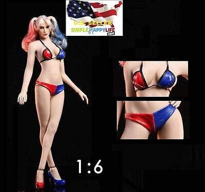  1/6 female sexy Quinn Bikini only for 12'' figure Kumik Phicen Hot Toys  USA 