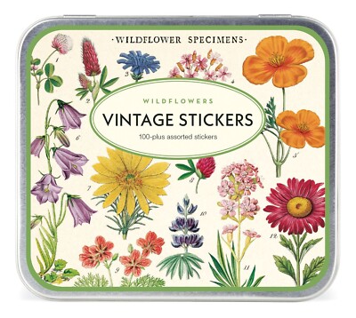 Cavallini & Co. Wildflowers Vintage Style Sticker Set, Assorted