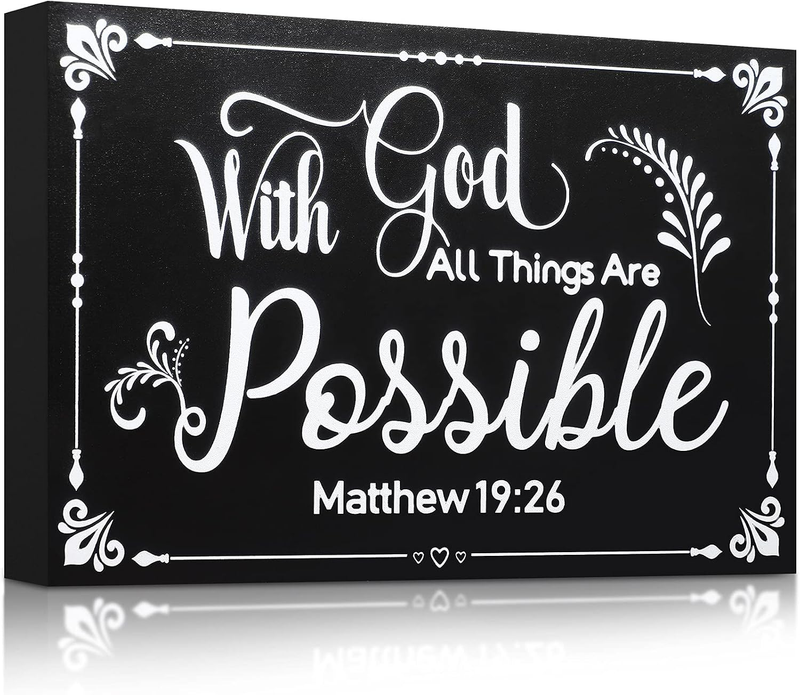 Yulejo Christian Gifts, with God All Things Are Possible Decoration