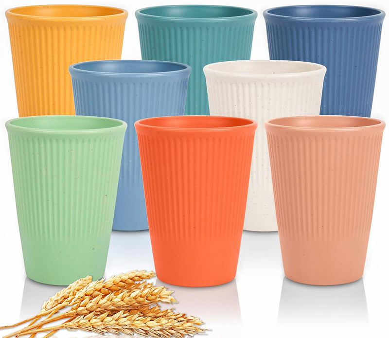 Wheat Straw Cups Plastic Cups Unbreakable Drinking Cup (Multicolor)