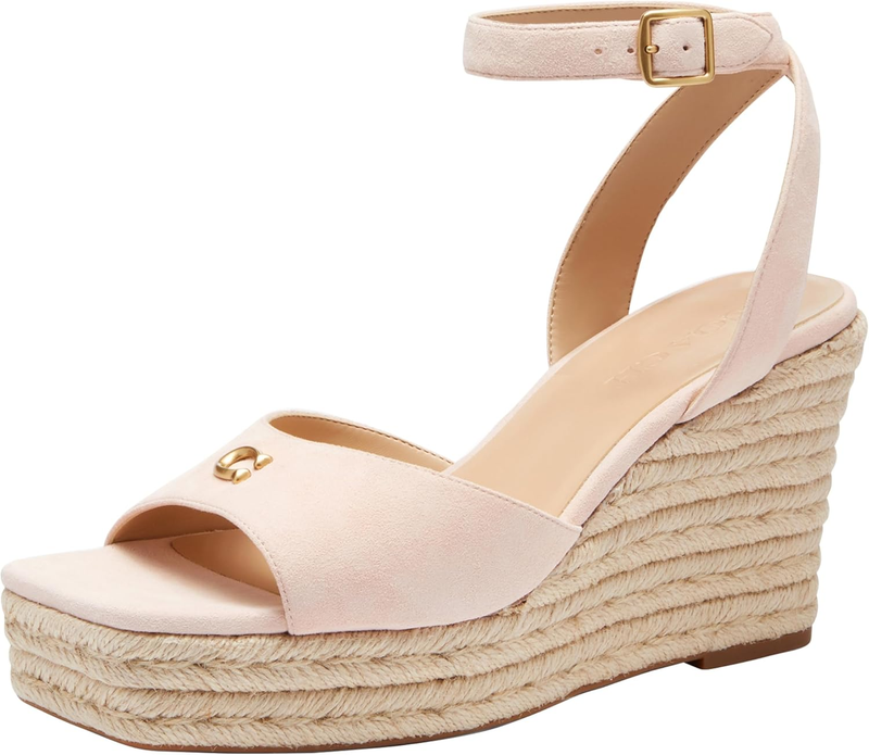 COACH womens Suede Espadrille Wedge