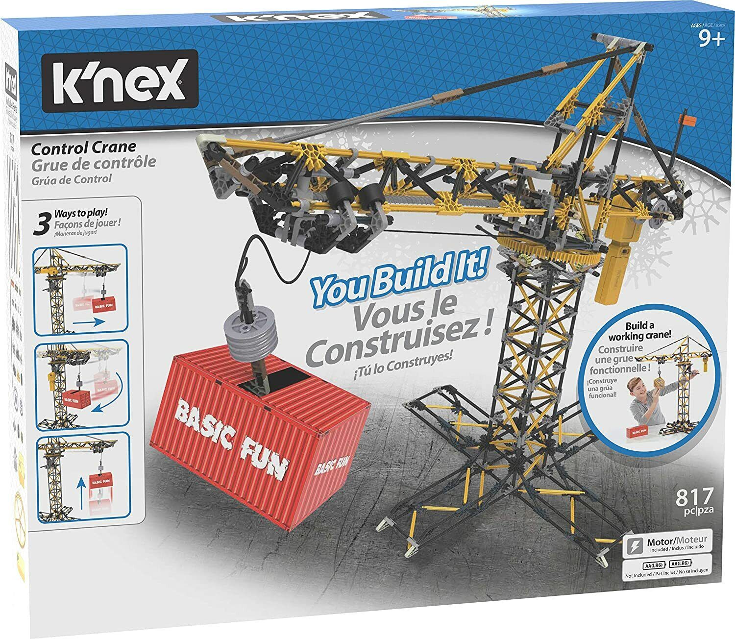 K'NEX Control Crane Building Set Working Motorized Crane NEW K'NEX Control Crane Building Set Working Motorized Crane NEW
