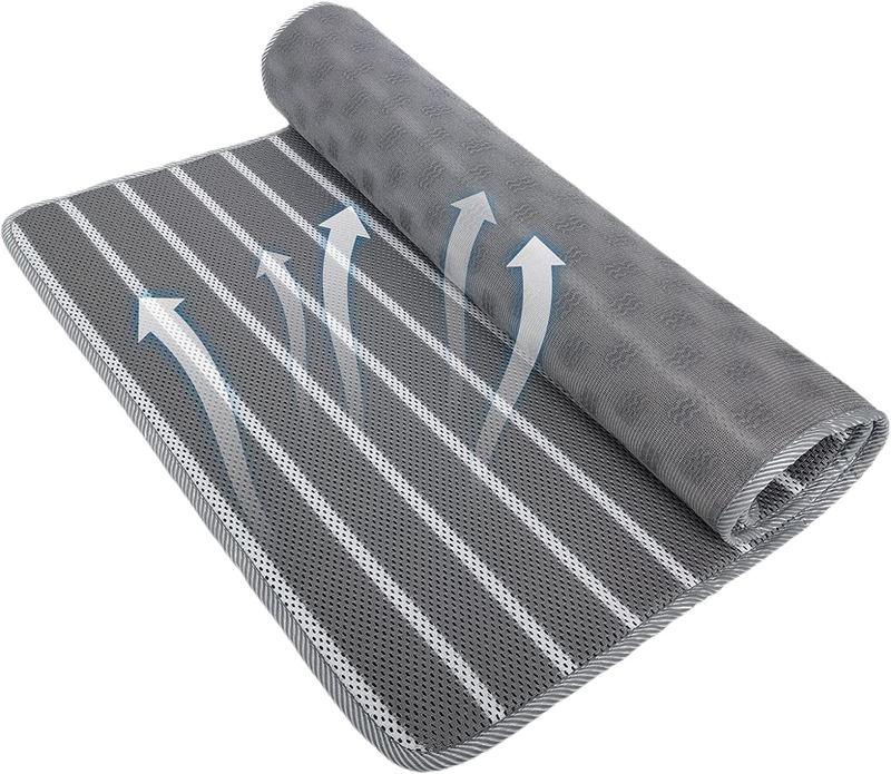 Dog Crate Mat with Anti-Slip Bottom,3D Air Mesh Pet Crate Pad,Breathable Non-Stu