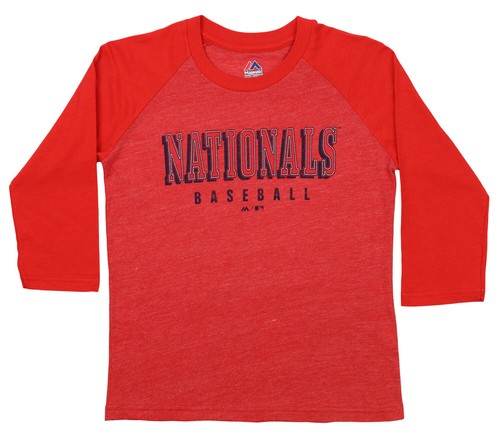 Футболка реглан с рукавами 3/4 Majestic MLB Youth Washington Nationals Baseball Academy