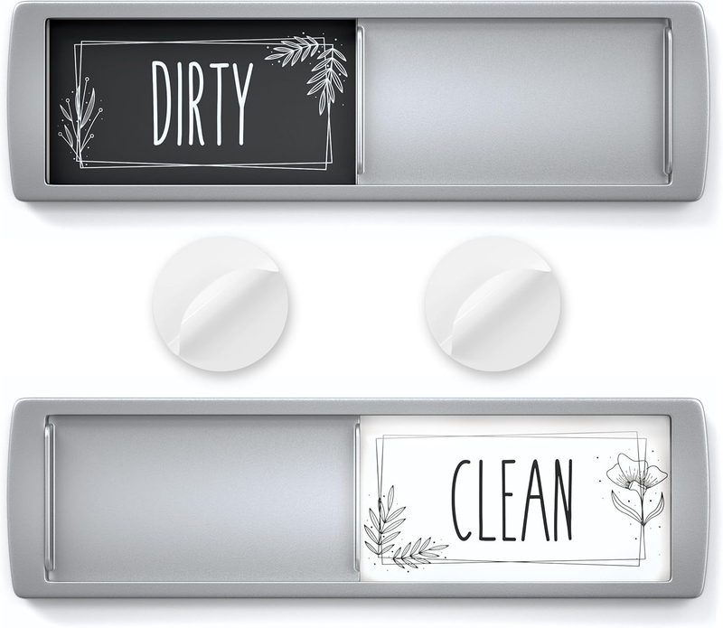 Dishwasher Magnet Clean Dirty Sign 7 X 2 Inch, Premium Build