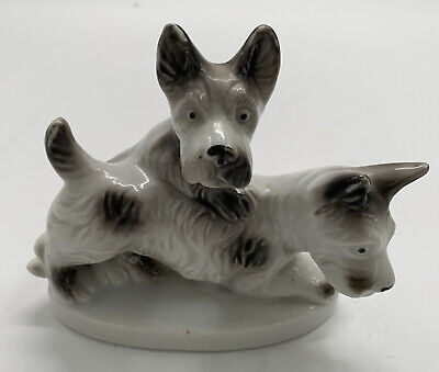 Porcelain Scotty Scottish Terrier Dogs Scottie Japan Porcelain Scottish Terrier