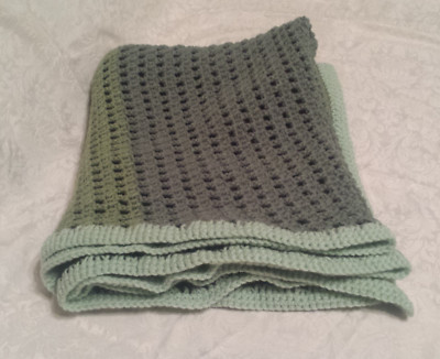 Afghan Sofa Chair Throw Handcrafted Crochet Granny Lap Blanket Vintage 64 x 34